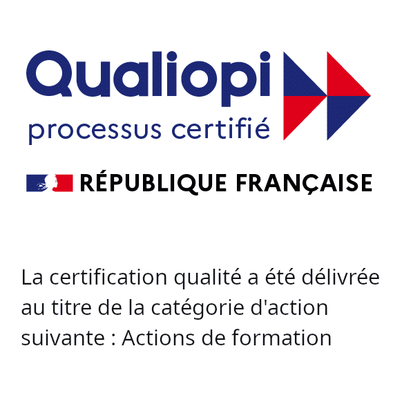 Logo Qualiopi, processus certifié, République Française