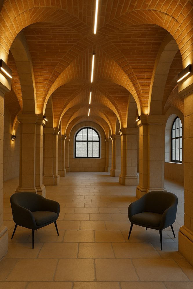 Salle vo├╗tée restaurée de l'Institution Nationale des Invalides